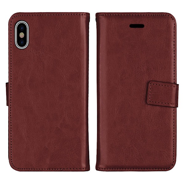 Stilsäkert Fodral i PU-Läder till iPhone X/XS Brun Brun
