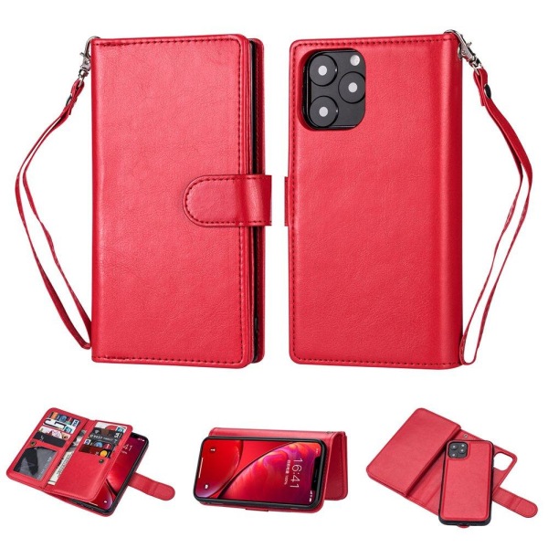 iPhone 12 Pro Max - Stilig praktisk 9-korts lommebokveske Röd