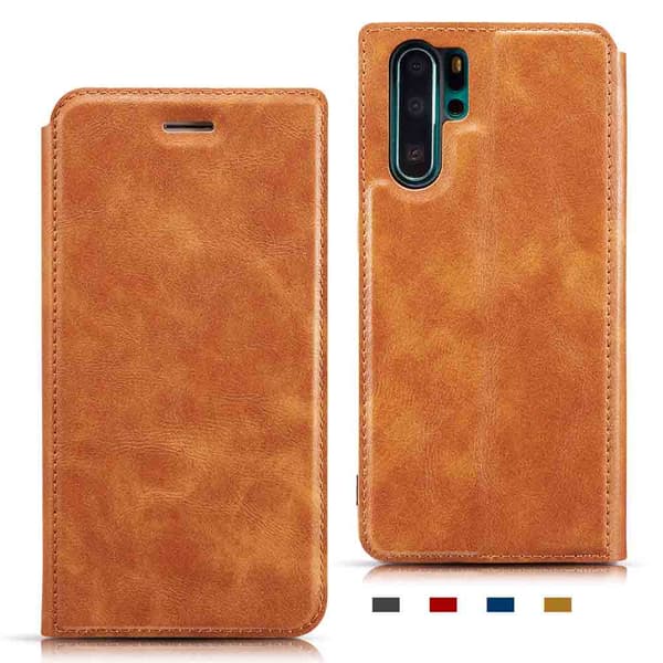 Skyddande Smart Plånboksfodral - Huawei P30 Pro Svart Svart
