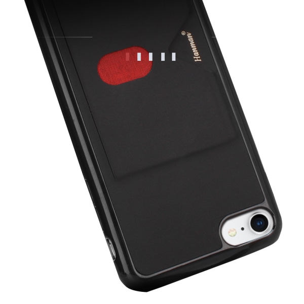 Tyylikäs Smart Cover korttikotelolla (Hanman) - iPhone 7 Grå