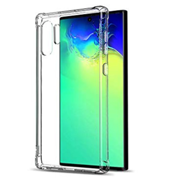 Samsung Galaxy Note10 Plus - Tyylikäs kansi paksuilla kulmilla Transparent/Genomskinlig