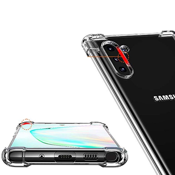 Kestävä silikonikuori - Samsung Galaxy Note10 Transparent/Genomskinlig