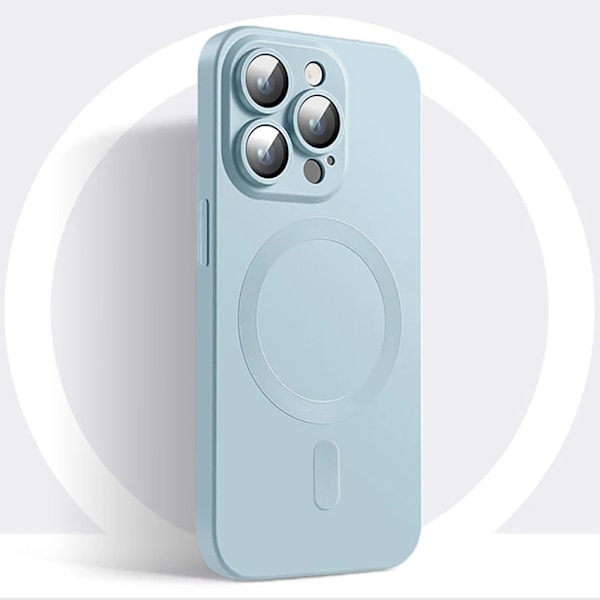 iPhone 16 Pro - Magnetisk Perfektion - Skydd som Matchar Din Stil Ljusblå