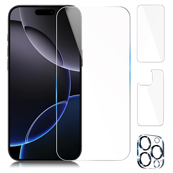 3-in-1 iPhone 16 pro Max Fram- & Baksida + Kameralinsskydd Transparent