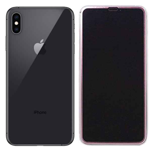 2-PACK iPhone XS Max ProGuard Skärmskydd 3D Aluminiumram Svart