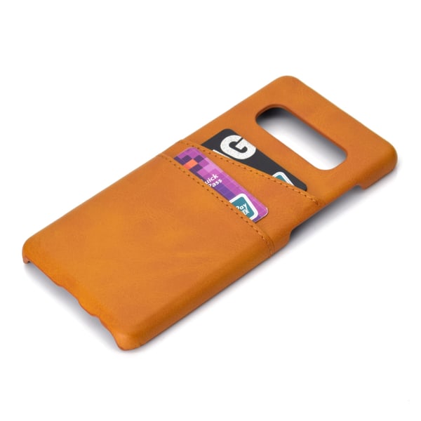 Cover med kortslot - Samsung Galaxy S10e Mörkbrun