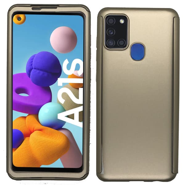 Stilrent Dubbelskal - Samsung Galaxy A21S Blå Blå