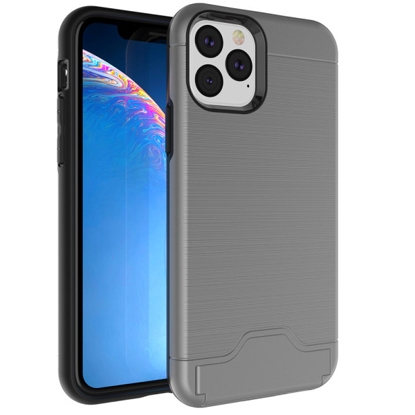 iPhone 11 Pro Max - Elegant Shockproof Skal med Korthållare Mörkblå Mörkblå