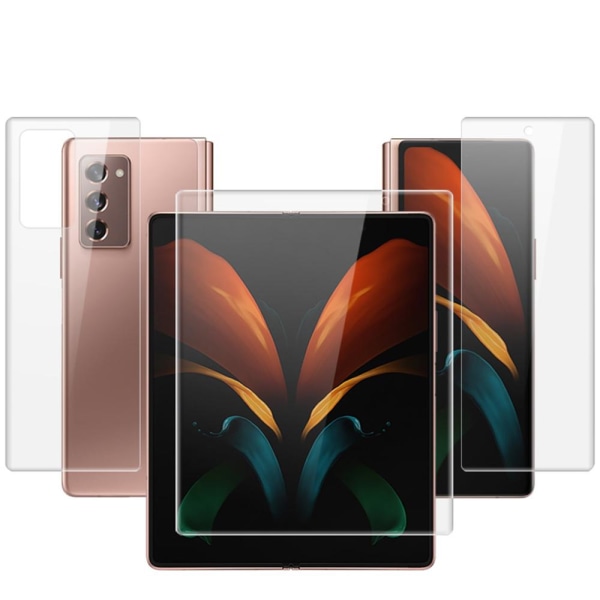 4-in-1 Samsung Galaxy Z Fold 2 Hydrogel Skärmskydd Transparent/Genomskinlig