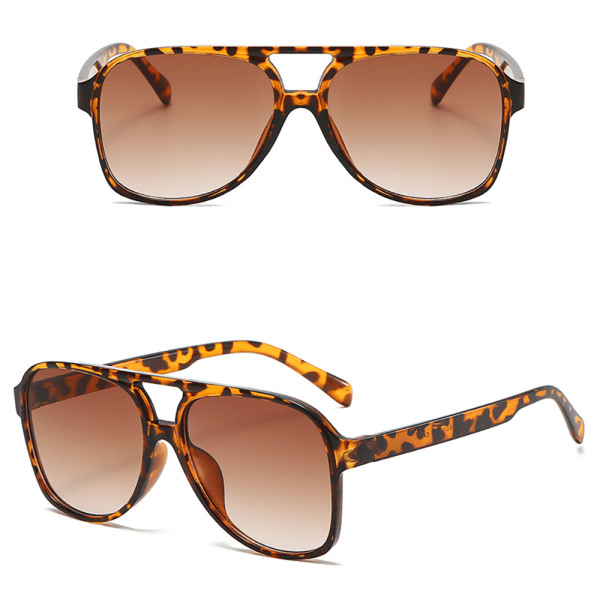 Stilsäkra Exklusiva Polariserade Solglasögon Leopard/Brun
