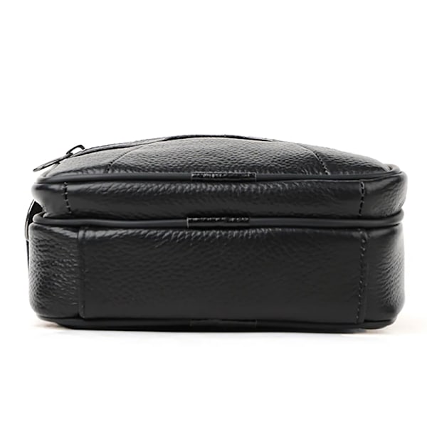 Stilren och Hållbar Crossbody Väska i Äkta Läder - Perfekt för Vardag och Resa Kaffe