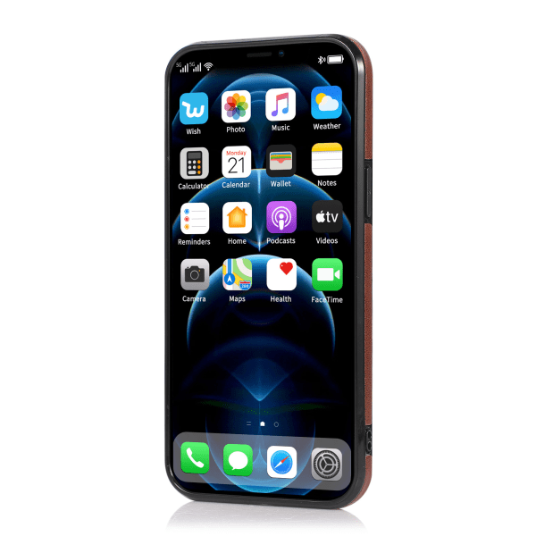 iPhone 14 Pro Max - Effektfull Skal med Korth�llare Mörkbrun