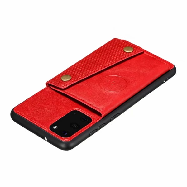 Samsung Galaxy A02S - Effektivt glatt deksel med kortholder Röd