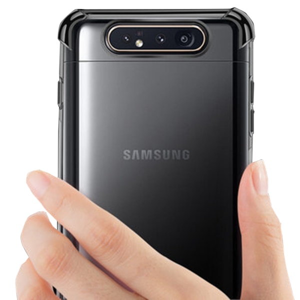 Stødabsorberende silikonecover (FLOVEME) - Samsung Galaxy A80 Transparent/Genomskinlig