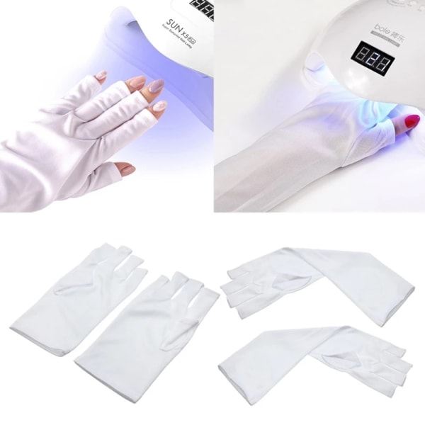 Effektive UV-beskyttende fingerløse handsker LÅNG