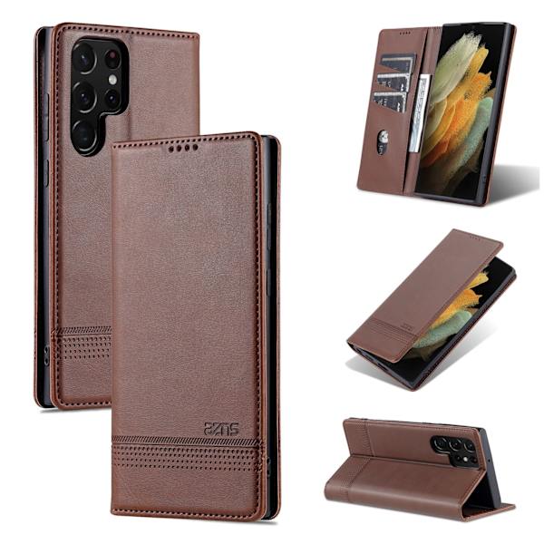 Samsung Galaxy - Yazunshi lompakkokotelo Mörkbrun S23
