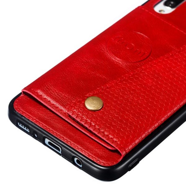 Samsung Galaxy A70 - Tehokas suojakuori korttilokerolla Röd
