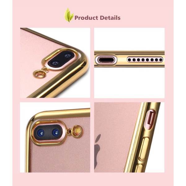 LEMAN´s Eleganta Silikonskal för iPhone 8 Silver/Grå