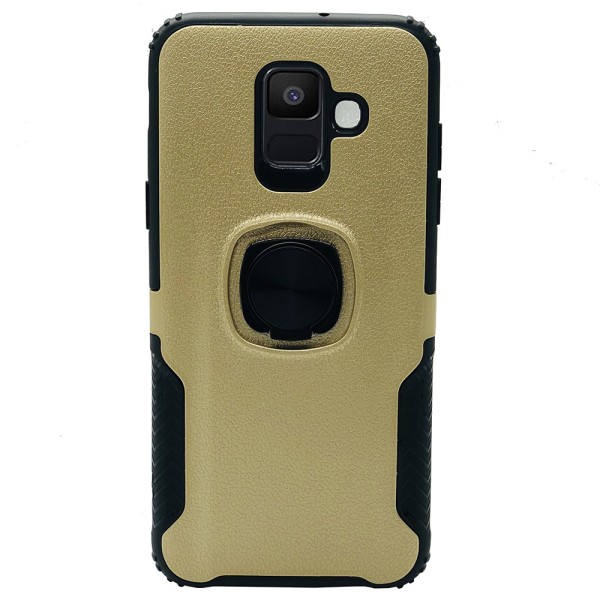 Samsung Galaxy A6 2018 LEMAN - Cover med ringholder Guld