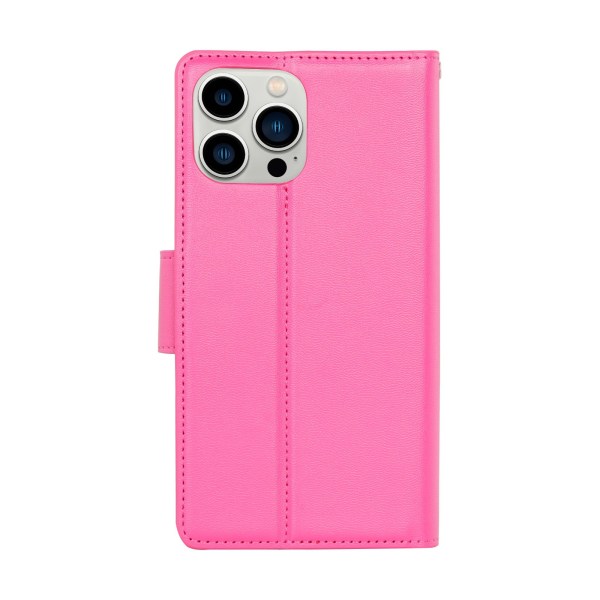 iPhone 15 pro - Elegant Pl�nboksfodral Dark pink