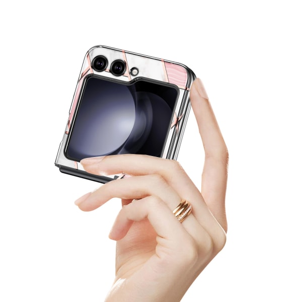 Samsung Galaxy Z Flip 5 - Ainutlaatuinen iskuja vaimentava SHELL Pink