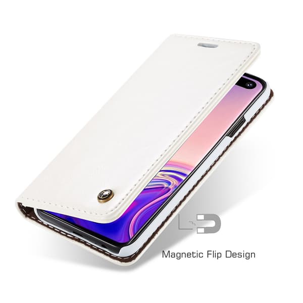 Samsung Galaxy S10e - Praktiskt Plånboksfodral (ONYX) Vit Vit