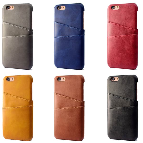 Elegant Skal med kortfack för iPhone 6/6S Blå Blå