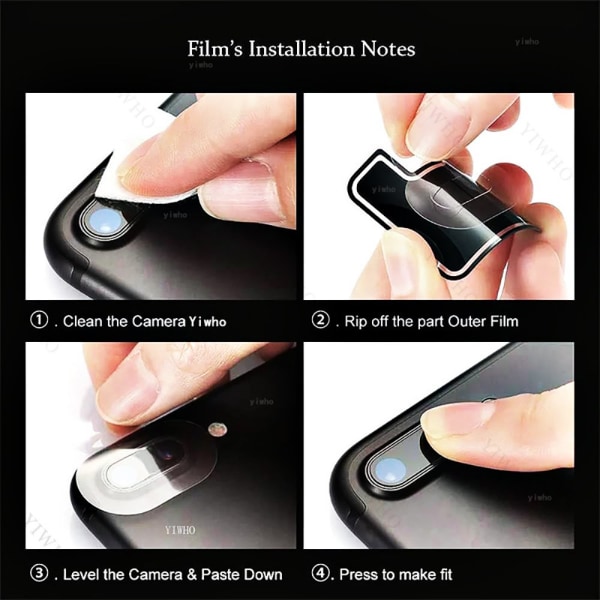 Xiaomi Redmi 9C NFC Kameralinsskydd (3-pack) Transparent