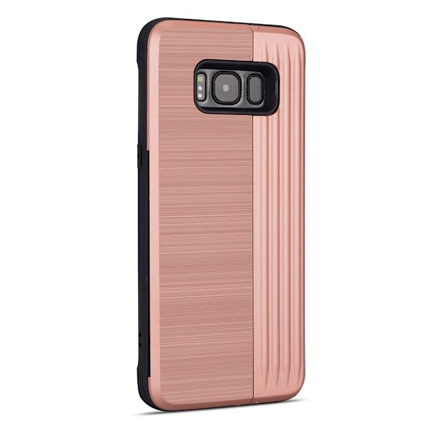 Samsung Galaxy S8 - Elegant deksel med kortholder (LEMAN) Guld