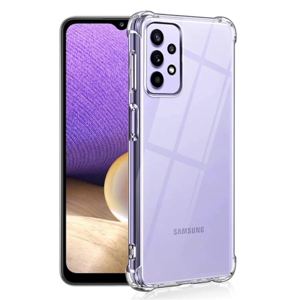 Samsung Galaxy A32 - Stødabsorberende Silikone Cover Blå/Rosa