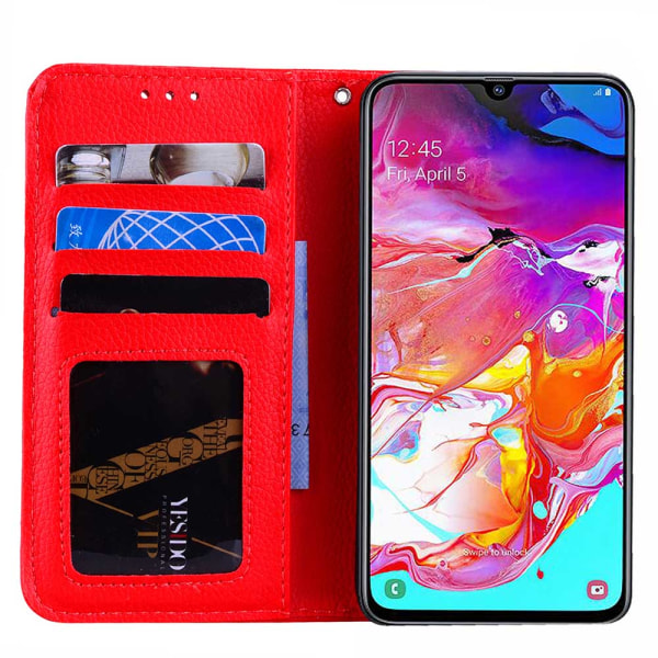 Samsung Galaxy A70 - Skyddande Plånboksfodral Lila
