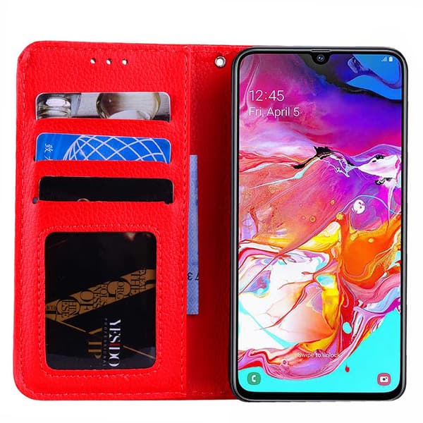 Samsung Galaxy A70 - Skyddande Plånboksfodral Rosa Rosa