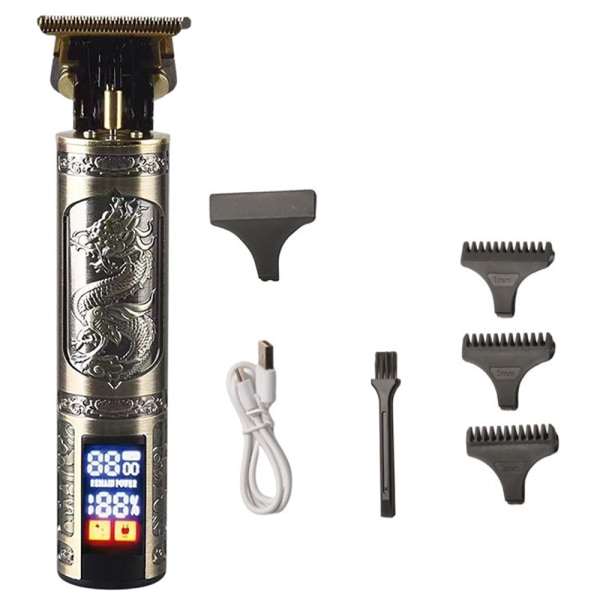 Professionel LED-barbermaskine/trimmer af høj kvalitet BUDDHA
