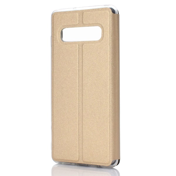 Elegant praktisk cover-svarfunktion - Samsung Galaxy S10 Plus Guld