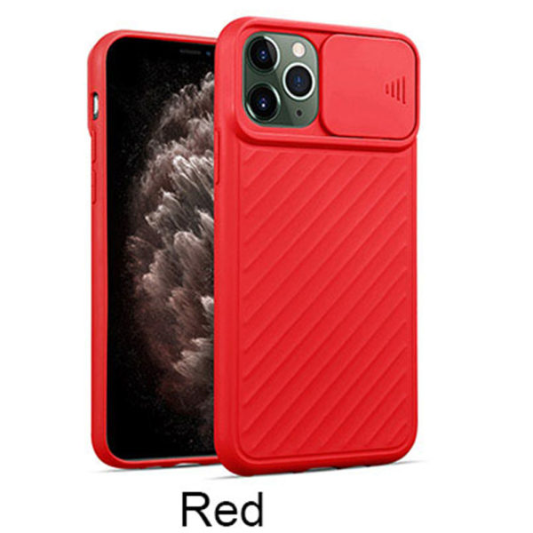 iPhone 11 Pro - Stilig smartdeksel med kamerabeskyttelse Röd