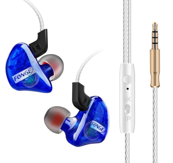 JX In-ear Hörlurar med Mic In-lineControl (Earphone) Röd