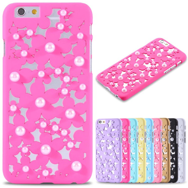 IPHONE 6 6s LUKSUS Flower Pearl etui TILBUD! Rosa