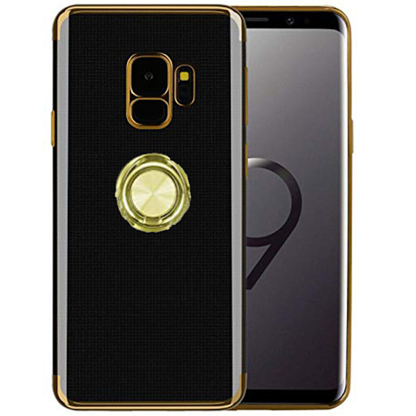Samsung Galaxy S9 - Stötdämpande Silikonskal Ringhållare FLOVEME Svart
