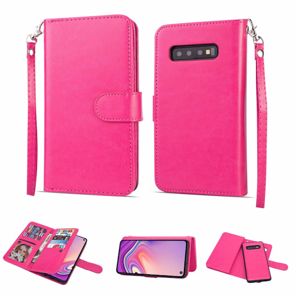 Samsung Galaxy S10 Plus - Genomtänkt 9-Korts Plånboksfodral Brun