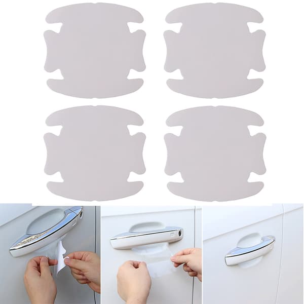 Skydd för Dörrhandtags Fördjupning (4-Pack) Transparent