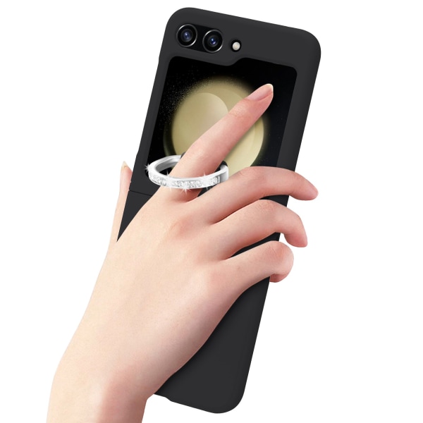 Samsung Galaxy Z Flip 5 etui med ringholder Rosa