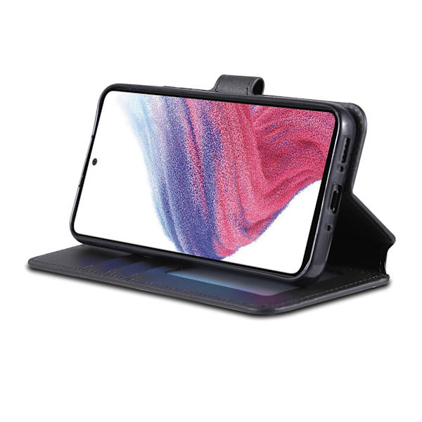Lyxigt läderfodral för Samsung Galaxy A54 5G Svart