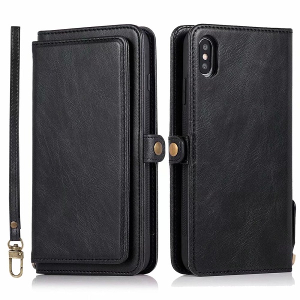 Elegant Dual Function Wallet Cover - iPhone X/XS Svart