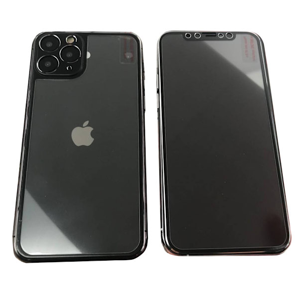 Aluminium Fram- & Baksida Skärmskydd 9H HD-Clear iPhone 11 Pro Svart