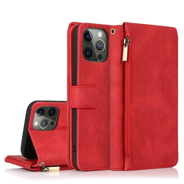 iPhone 12 Pro Max - Tyylikäs ja kestävä lompakkokotelo Röd