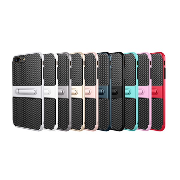 iPhone 8 Plus - Skal Carbon-Class med Kickstand Grön