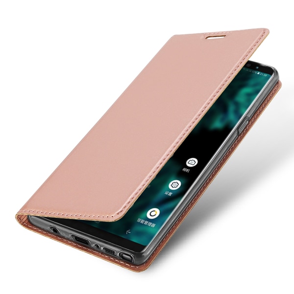 Elegant Fodral med Kortfack - Samsung Galaxy Note 9 Guld