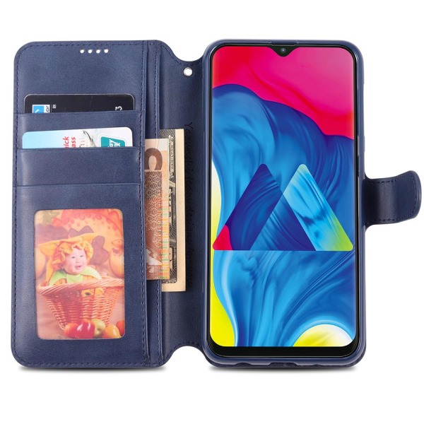 Skyddande Plånboksfodral (AZNS) - Samsung Galaxy A10 Mörkblå