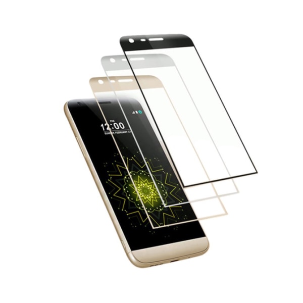 LG G5 - HeliGuard (2-PACK) EXXO-Skärmskydd med Ram 3D (HD-Clear) Svart