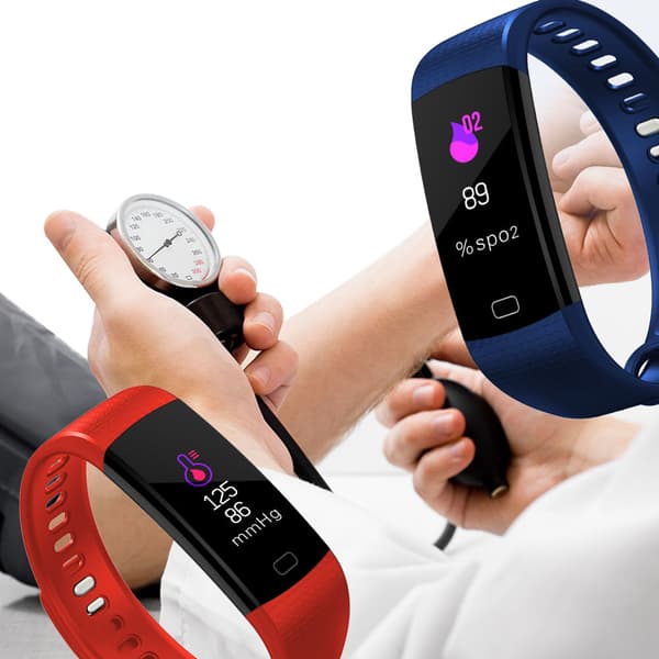 696 Y5 Aktivitetsarmband iPhone/Android (Puls, Syresättning) Marinblå